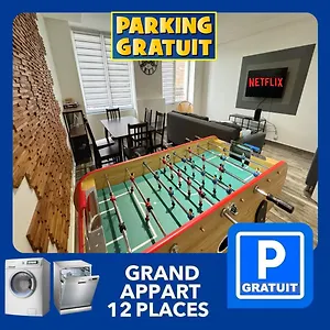22 Chic & Cosy Grand 92m2 Parking Gratuit Hypercentre Netflix Appartement